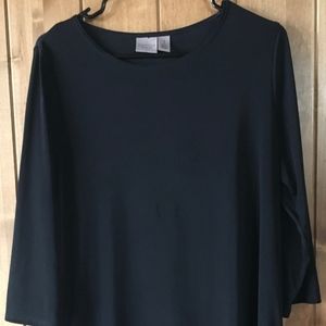 Chicos Size 1 Black Tunic - Easy Wear